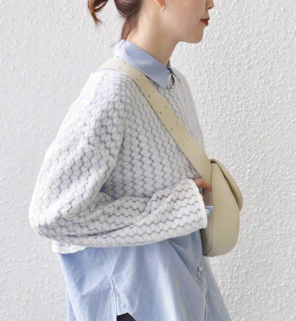 SHIPS for women「* 〈手洗い可能〉バルファス レース ショート プルオーバー 24SS ◇」|Tシャツ・カットソー|