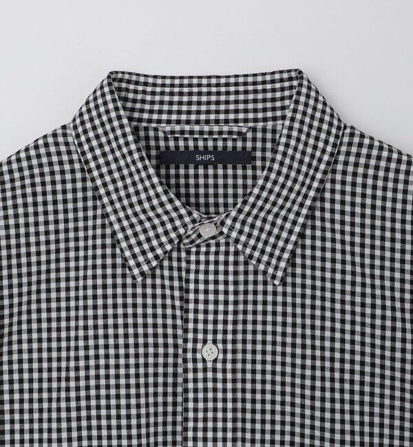 SHIPS「SHIPS: Wポケット ウォッシュド タイプライター 長袖 シャツ 〈チェック／ストライプ／単色〉」|シャツ・ブラウス|