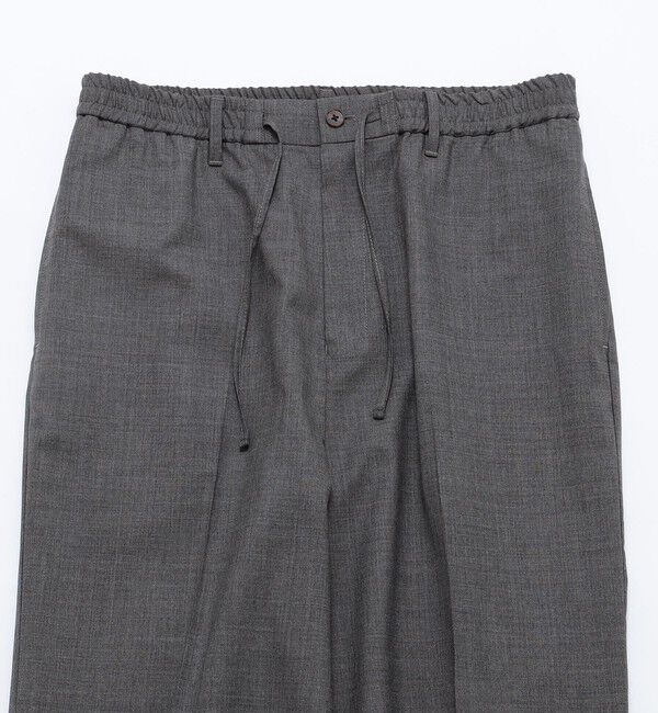 SHIPS「BATEAUX DE SHIPS: スーパー100&rsquo;Sウール トロピカル ワイドイージートラウザーズ」|チノ|