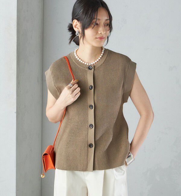 SHIPS for women「〈手洗い可能〉ギマ コットン Aライン シルエット ベスト」|ベスト・ジレ|