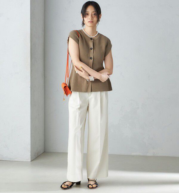 SHIPS for women「〈手洗い可能〉ギマ コットン Aライン シルエット ベスト」|ベスト・ジレ|