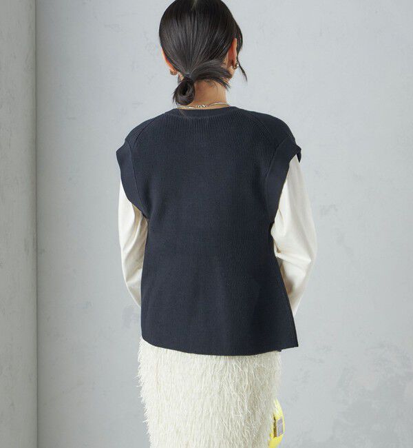 SHIPS for women「〈手洗い可能〉ギマ コットン Aライン シルエット ベスト」|ベスト・ジレ|