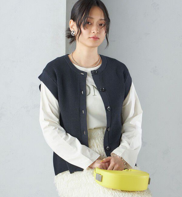 SHIPS for women「〈手洗い可能〉ギマ コットン Aライン シルエット ベスト」|ベスト・ジレ|