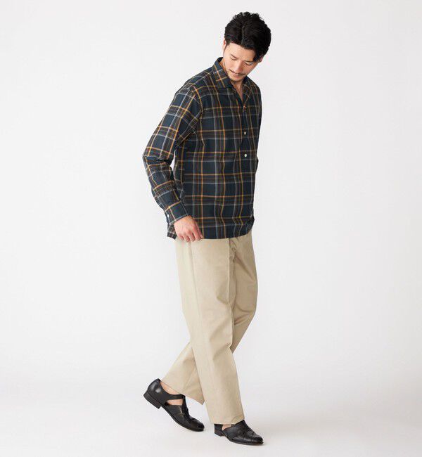 SHIPS「SHIPS: オープンカラー コットン マドラスチェック プルオーバー シャツ」|シャツ・ブラウス|
