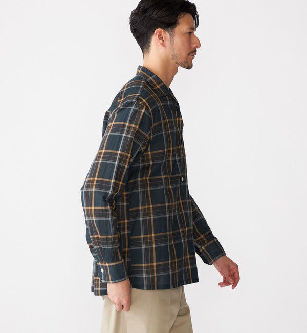 SHIPS「SHIPS: オープンカラー コットン マドラスチェック プルオーバー シャツ」|シャツ・ブラウス|