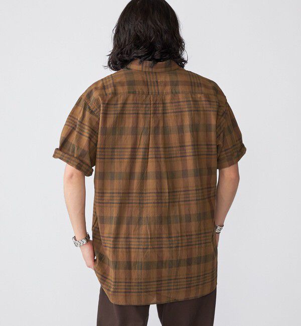 SHIPS「SHIPS: インド マドラスチェック レギュラーカラー ショートスリーブ シャツ」|シャツ・ブラウス|