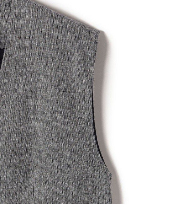 SHIPS for women「〈手洗い可能〉コットン リネン ノーカラー ジレ」|ベスト・ジレ|