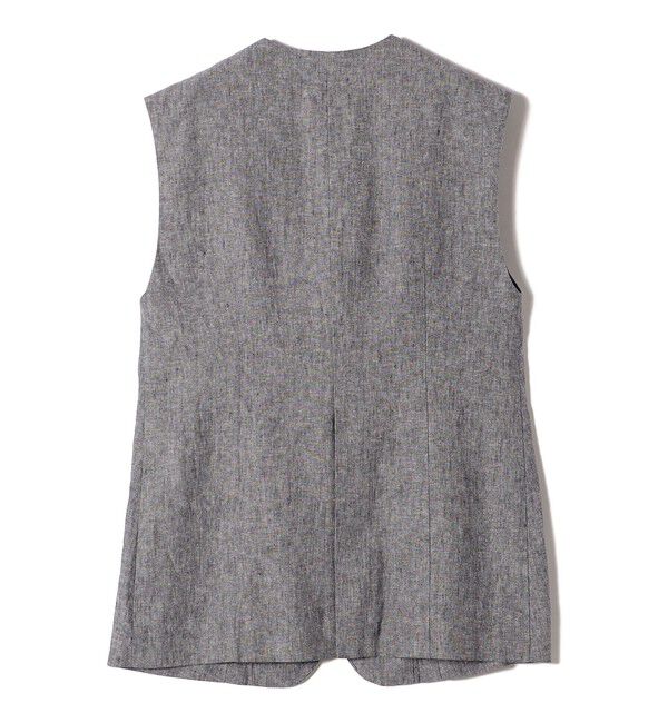 SHIPS for women「〈手洗い可能〉コットン リネン ノーカラー ジレ」|ベスト・ジレ|
