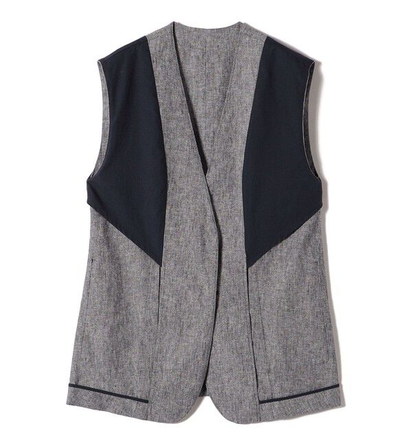 SHIPS for women「〈手洗い可能〉コットン リネン ノーカラー ジレ」|ベスト・ジレ|