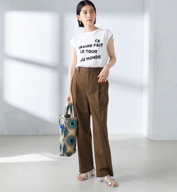 SHIPS for women「〈手洗い可能〉ストレッチ チノ タック パンツ」|チノ|