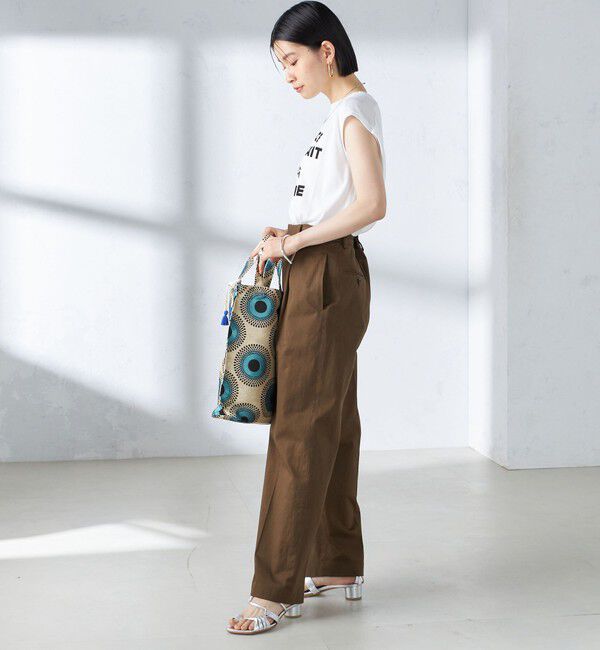 SHIPS for women「〈手洗い可能〉ストレッチ チノ タック パンツ」|チノ|