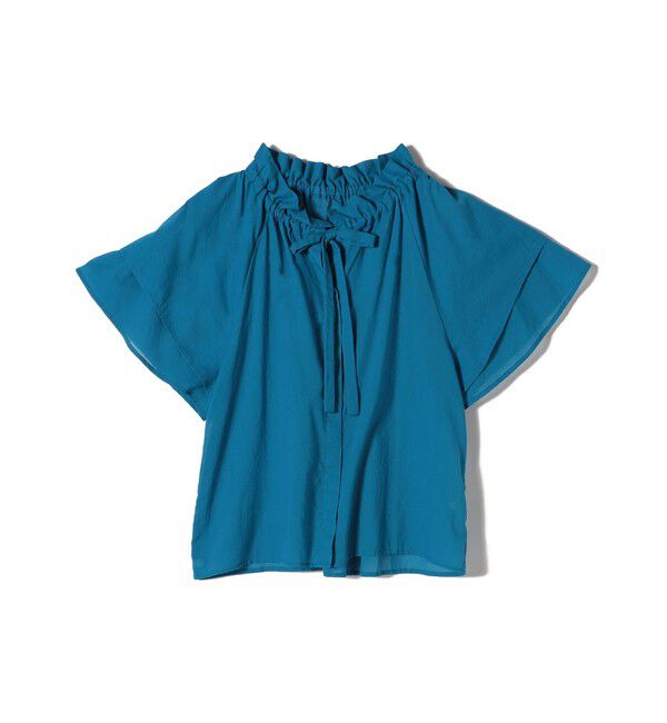 SHIPS for women「〈手洗い可能〉コットンボイル ネックギャザー ボウタイ ブラウス」|シャツ・ブラウス|