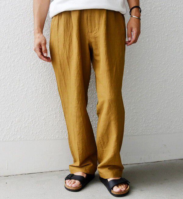 SHIPS any「SHIPS any: 〈洗濯機可能〉リネン混 ビスコース 2タック セミワイド イージーパンツ◇」|その他|