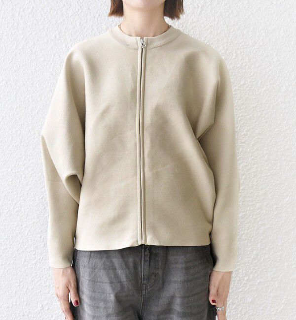 SHIPS any「SHIPS any:〈手洗い可能〉ドルマン ジップ ブルゾン カーディガン」|カーディガン|