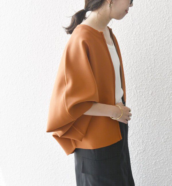 SHIPS any「SHIPS any:〈手洗い可能〉ドルマン ジップ ブルゾン カーディガン」|カーディガン|