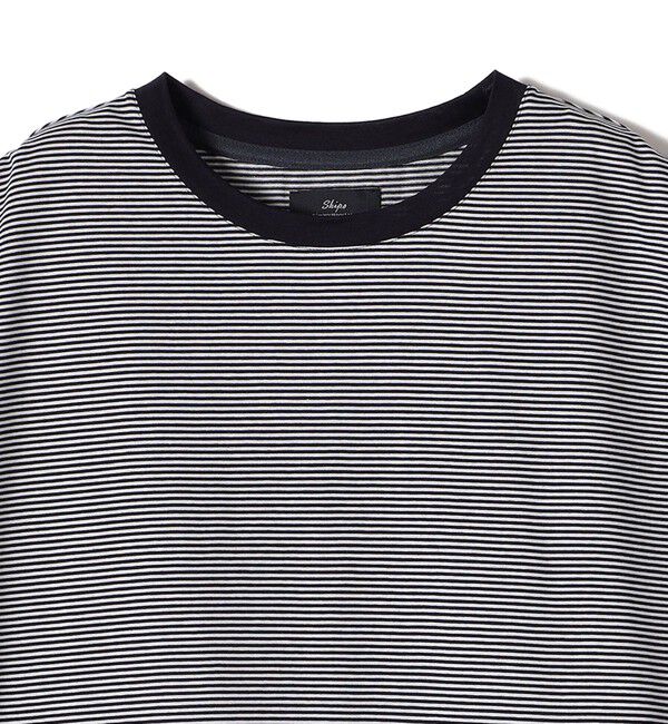 SHIPS for women「SHIPS Primary Navy Label:〈手洗い可能〉ボクシー ジャージ プルオーバー」|Tシャツ・カットソー|