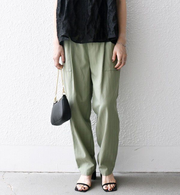 SHIPS any「SHIPS any:〈洗濯機可能〉コクーン ワーク カーゴ パンツ」|カーゴ|オリーブ