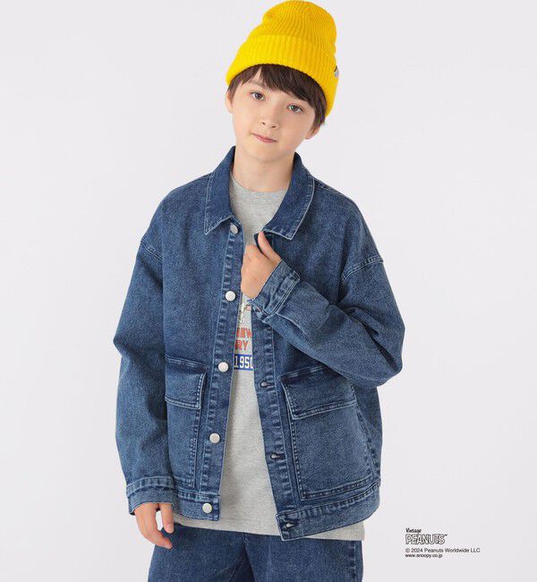 SHIPS KIDS「SHIPS KIDS:140～160cm / ジャージー ライク デニム ジャケット」|その他|