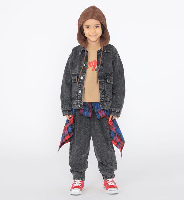 SHIPS KIDS「SHIPS KIDS:100～130cm / ジャージー ライク デニム ジャケット」|その他|