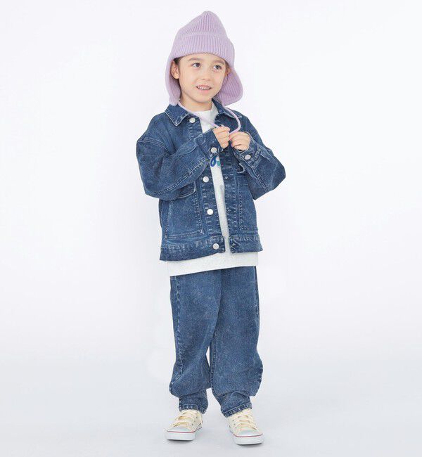 SHIPS KIDS「SHIPS KIDS:100～130cm / ジャージー ライク デニム ジャケット」|その他|
