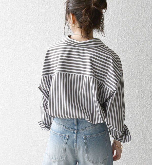 SHIPS any「《一部追加予約》SHIPS any:〈洗濯機可能〉REPREVE レギュラーカラー ルーズ ポケット シャツ」|シャツ・ブラウス|