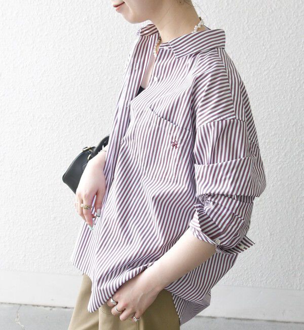 SHIPS any「《一部追加予約》SHIPS any:〈洗濯機可能〉REPREVE レギュラーカラー ルーズ ポケット シャツ」|シャツ・ブラウス|