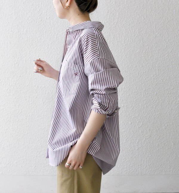 SHIPS any「《一部追加予約》SHIPS any:〈洗濯機可能〉REPREVE レギュラーカラー ルーズ ポケット シャツ」|シャツ・ブラウス|