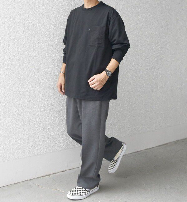 SHIPS any「【WEB限定】SHIPS any: 〈撥水加工〉Teflon EcoElite(TM) ナイロンポケット Tシャツ (ロンT)◇」|Tシャツ・カットソー|