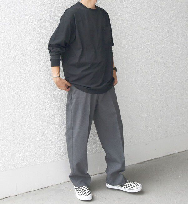 SHIPS any「【WEB限定】SHIPS any: 〈撥水加工〉Teflon EcoElite(TM) ナイロンポケット Tシャツ (ロンT)◇」|Tシャツ・カットソー|