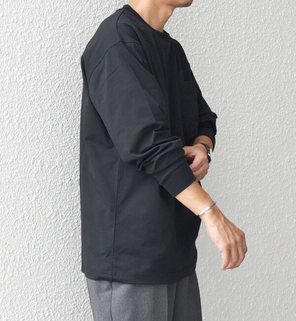 SHIPS any「【WEB限定】SHIPS any: 〈撥水加工〉Teflon EcoElite(TM) ナイロンポケット Tシャツ (ロンT)◇」|Tシャツ・カットソー|