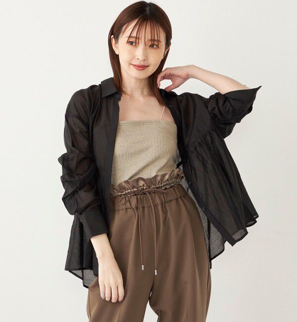 SHIPS Colors 「SHIPS Colors:〈洗濯機可能〉ハリヌキ ラメ カップ付き キャミソール」|インナー|