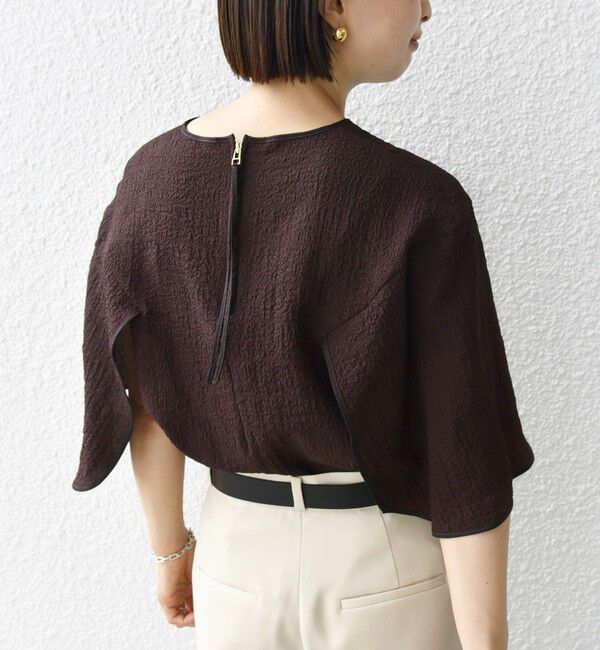 SHIPS for women「〈手洗い可能〉ポコビュー パネル スリーブ ブラウス」|シャツ・ブラウス|