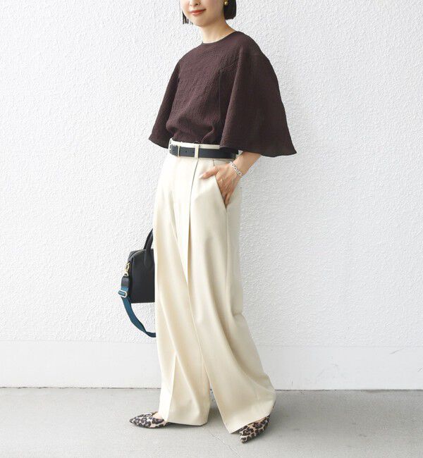 SHIPS for women「〈手洗い可能〉ポコビュー パネル スリーブ ブラウス」|シャツ・ブラウス|