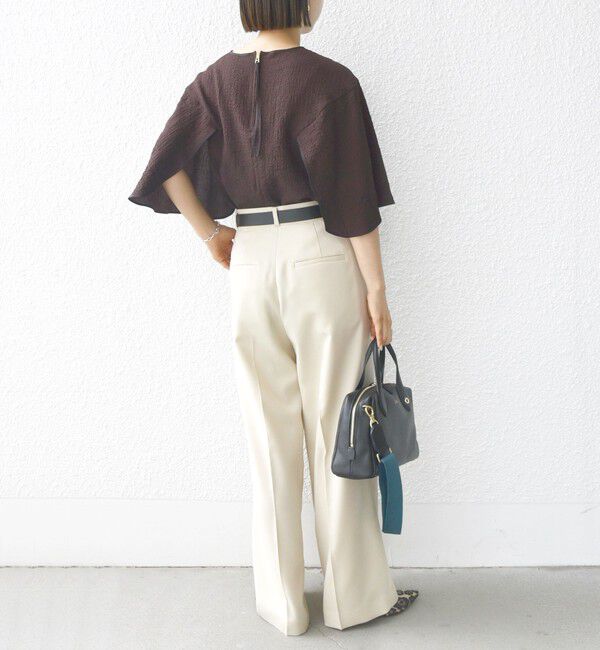 SHIPS for women「〈手洗い可能〉ポコビュー パネル スリーブ ブラウス」|シャツ・ブラウス|