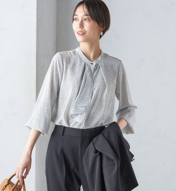 SHIPS for women「〈手洗い可能〉幾何 プリント 長袖 ブラウス」|シャツ・ブラウス|