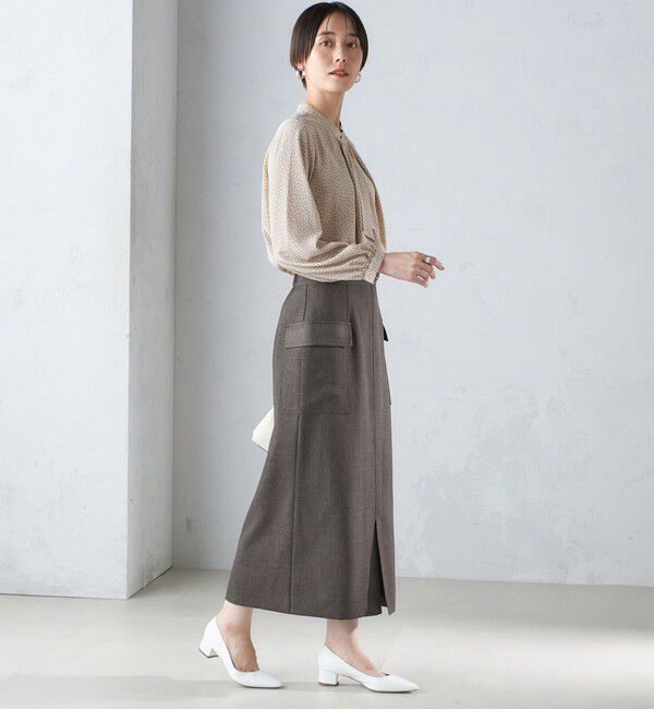 SHIPS for women「〈手洗い可能〉幾何 プリント 長袖 ブラウス」|シャツ・ブラウス|