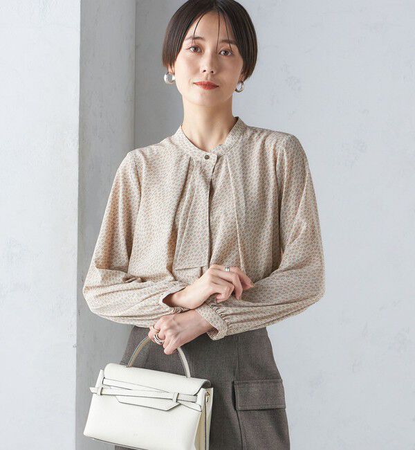 SHIPS for women「〈手洗い可能〉幾何 プリント 長袖 ブラウス」|シャツ・ブラウス|