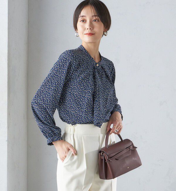 SHIPS for women「〈手洗い可能〉幾何 プリント 長袖 ブラウス」|シャツ・ブラウス|