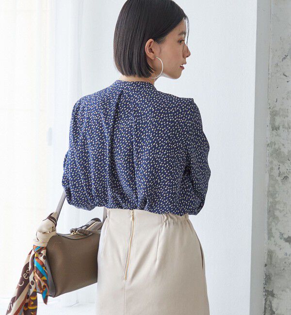 SHIPS for women「〈手洗い可能〉幾何 プリント 長袖 ブラウス」|シャツ・ブラウス|