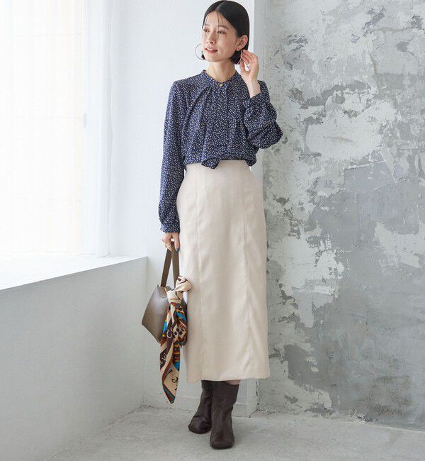 SHIPS for women「〈手洗い可能〉幾何 プリント 長袖 ブラウス」|シャツ・ブラウス|