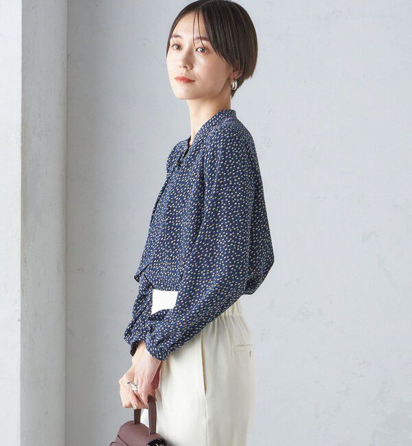 SHIPS for women「〈手洗い可能〉幾何 プリント 長袖 ブラウス」|シャツ・ブラウス|