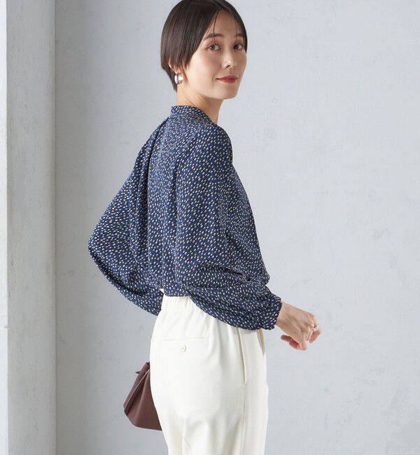 SHIPS for women「〈手洗い可能〉幾何 プリント 長袖 ブラウス」|シャツ・ブラウス|