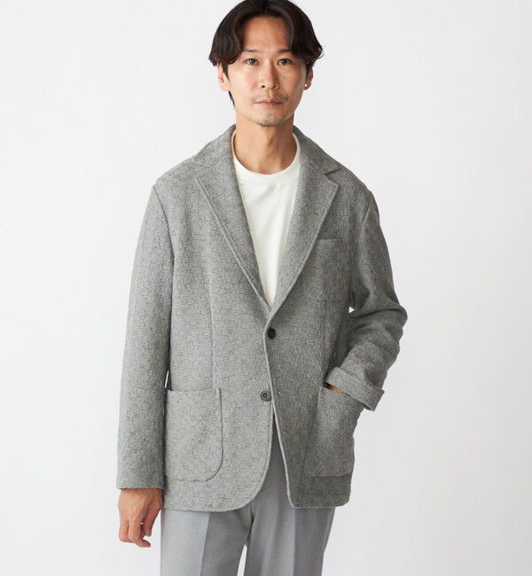 SHIPS「SHIPS:〈手洗い可能〉TEXBRID(R) ジャカード 2ボタン ジャケット」|テーラードジャケット|