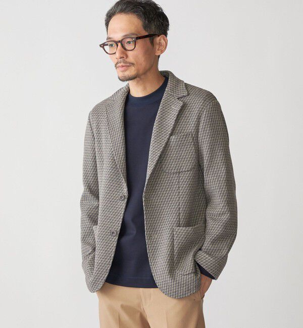 SHIPS「SHIPS:〈手洗い可能〉TEXBRID(R) ジャカード 2ボタン ジャケット」|テーラードジャケット|