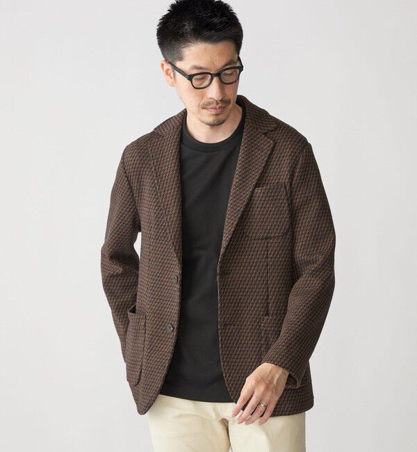 SHIPS「SHIPS:〈手洗い可能〉TEXBRID(R) ジャカード 2ボタン ジャケット」|テーラードジャケット|