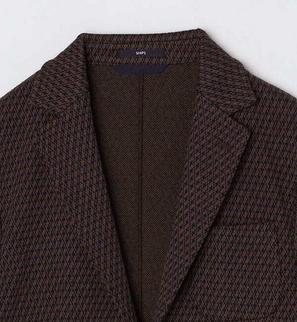 SHIPS「SHIPS:〈手洗い可能〉TEXBRID(R) ジャカード 2ボタン ジャケット」|テーラードジャケット|