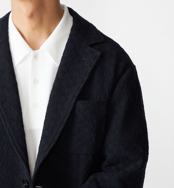 SHIPS「SHIPS:〈手洗い可能〉TEXBRID(R) ジャカード 2ボタン ジャケット」|テーラードジャケット|