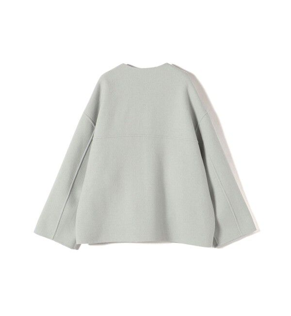 SHIPS for women「リバー ファー ポケット コート」|ノーカラーコート|