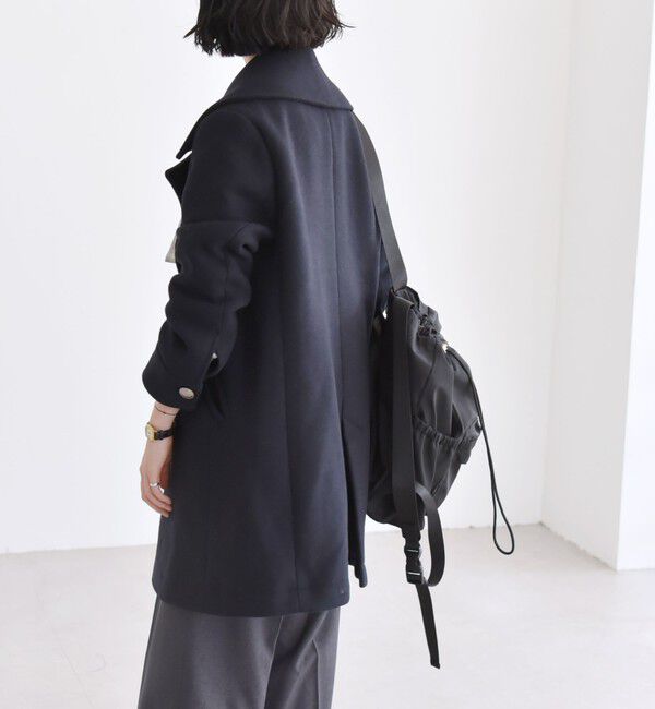 quaranciel「quaranciel: メルトン ビッグ カラー Pコート」|ピーコート|