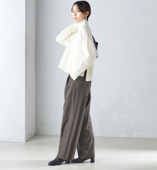 SHIPS for women「〈手洗い可能〉7G ウール カシミヤ ハイネック プルオーバー」|ニット・セーター|